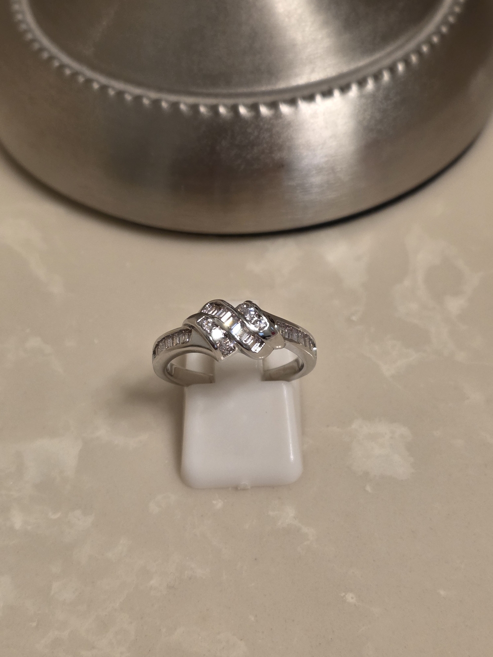 Silver and CZ Cluster Ring Size 7